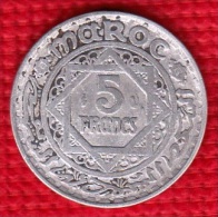 1 PIECE MAROC EMPIRE CHERIFIEN MAROCCO AN 1370 - 5 FRANCS (N°44) - Maroc