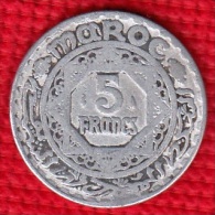 1 PIECE MAROC EMPIRE CHERIFIEN MAROCCO AN 1370 - 5 FRANCS (N°45) - Marokko