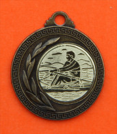 Médaille Métal Couleur Bronze Et Dorée - Aviron - Aviron