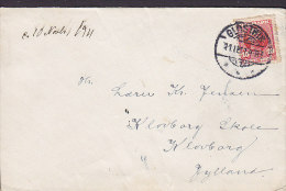 Denmark Deluxe GLOSTRUP 1911 Cover Brief KLOVBORG SKOLE Jylland Jutland 10 Øre Frederik VIII. Stamp - Storia Postale