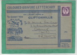 Coloured Gravure Lettercard 6 Latest Views Of Cliftonville (Margate - Kent - England) - Margate