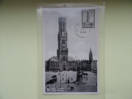 CARTE MAXIMUM CARD BEFFROI DE BRUGES  BELGIQUE - 1934-1951