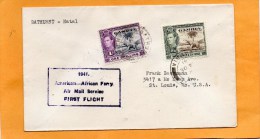 Gambia 1941 First Flight Air Mail Cover Mailed To USA - Gambie (...-1964)