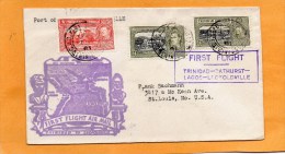 Trinidad 1941 First Flight Air Mail Cover Mailed To Leopoldville - Trinité & Tobago (...-1961)