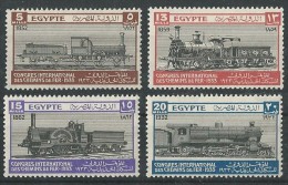 EGYPT KINGDOM 1933 STAMP SET MNH - INTERNATIONAL RAILWAY CONGRESS - TRAIN - LOCOMOTIVE - CHEMINS MNH** - Ongebruikt