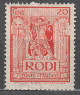 Italy Colonies Aegean Islands Egeo Rhodes (Rodi) 1932 Mi#107 Mint Hinged - Egeo