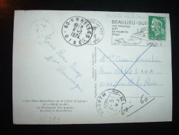 CP TP MARIANNE DE CHEFFER 0,30 ROULETTE DE DISTRIBUTEUR OBL.MEC.3-7-1974 BEAULIEU SUR MER (06 ALPES-MARITIMES) - Coil Stamps