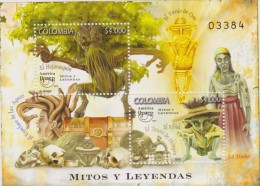 COLOMBIA 2012 UPAEP Leggende Miti Sheet Mnh - Cuentos, Fabulas Y Leyendas