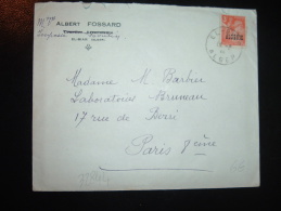 LETTRE TP IRIS 3F Surchargé ALGERIE OBL.14-9-46 EL-BIAR ALGER + COUPURE JOURNAL: Ravitaillement + ALBERT FOSSARD - 1939-44 Iris