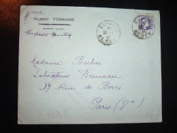 LETTRE TP MARIANNE D'ALGER 3F ALGERIE OBL.28-1-46 EL-BIAR ALGER + ALBERT FOSSARD - 1944 Coq Et Marianne D'Alger