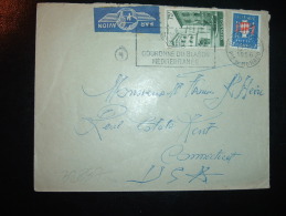 LETTRE PAR AVION POUR USA TP 75F + TP 1F OBL.MEC.12-12-1956 MONTE CARLO - Briefe U. Dokumente