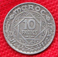 1 PIECE MAROC EMPIRE CHERIFIEN MAROCCO AN 1366 - 10 FRANCS (N°54) - Morocco