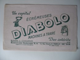 BUVARD DIABOLO Machines à Traire Ecrémeuses Suédoises 8 Rue Charles V Paris. Années 50. Très Bon Etat LAIT VACHE - Agriculture