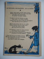 BUVARD PUBLICITE Farine Lactée NESTLE. Fable De LA FONTAINE. Années 50. Très Bon Etat. LAIT BEBE - Produits Laitiers