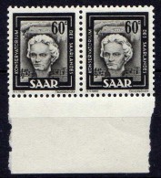 Saarland 1949 Mi 273 ** Paar [170515XII] - Unused Stamps