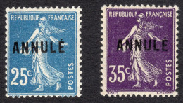 France 1923: Cours D'instruction "ANNULE" N°140a-CI-2 ** + N° 142-CI-1 ** - TBE - Lehrkurse