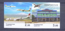 2014.Tajikistan, Airport Khujand, 2v IMPERFORATED, Mint/** - Tadschikistan