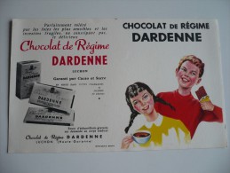BUVARD DARDENNE Chocolat De Régime Luchon . Années 50. Etat TB. ENFANTS Tasse Et Tablette De Chocolat CACAO - Cocoa & Chocolat
