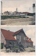 HÜLSEN Aller Zeche Wilhelmine Carlsglück Gasthof Zum Bahnhof 22.7.1915 Bahnpost CELLE - VERDEN ALLER ZUG 805 - Verden