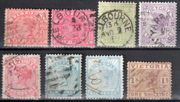 Victoria - Australia 1886/98 - Queen Victoria  - Mi 100-105 - Used - Used Stamps