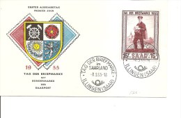 Sarre -Journée Du Timbre ( FDC De 1955 à Voir) - FDC