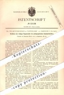 Original Patent - Dr. Th. Kötteritzsch In Pappendorf B. Hainichen , 1882 , Regeneration Von Photographischem Oxalen  !!! - Hainichen