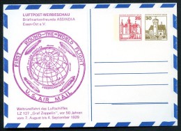 BERLIN PP98 B2/001 Privat-Postkarten WELTRUNDFAHRT ZEPPELIN 1929 ** 1979  NGK 5,00 € - Private Postcards - Mint