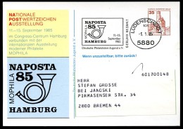 BERLIN PP107 D2/001 Privat-Postkarte NAPOSTA Lüdenscheid 1985 NGK 5,00 € - Privé Postkaarten - Gebruikt