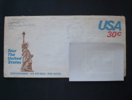 ENVELOPPE UNITED STATES AEREOGRAMME 1981 BROOKLYN - ROMA - 1981-00