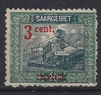 Germany (Saargebiet) 1921  (*) MNG  Mi.70 - Nuevos