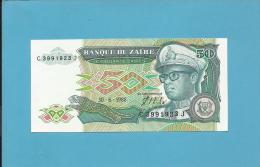 ZAIRE - 50 ZAIRES - 30/06/1988 - Pick 32 - Sign. 7  - UNC. - Mobutu - 2 Scans - Zaire