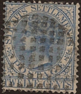 STRAITS SETTLEMENTS 1867 12c QV SG 15 U WX55 - Straits Settlements