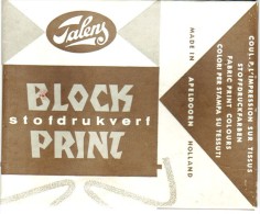 Block Print Talens - 6 Tubes De Couleur Pour L'impression Sur Tissus - Stofdrukwerf - Otros & Sin Clasificación