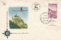Israël - Document De 1956 - Oblitération Tiberias - Avions - Tombeau De R. Meir - Storia Postale
