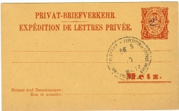 LCH - LOT DE 8 CARTES POSTALES/ CARTES LETTRE/ ENVELOPPE/ BANDES JOURNAUX DE LA POSTE PRIVEE DE METZ - Postes Privées & Locales