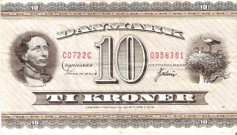 BILLETE DE DINAMARCA DE 10 KRONER DEL AÑO 1936 DIFERENTES FIRMAS (BANK NOTE) MOLINO-MOULIN-MILL - Dinamarca