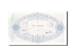 Billet, France, 500 Francs, 500 F 1888-1940 ''Bleu Et Rose'', 1938, 1938-07-15 - 500 F 1888-1940 ''Bleu Et Rose''