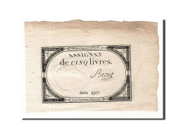 Billet, France, 5 Livres, 1793, Brouz, SUP, KM:A76, Lafaurie:171 - Assignats