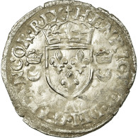 Monnaie, France, Douzain Aux Croissants, 1551, Paris, TB+, Billon, Sombart:4380 - 1547-1559 Enrico II