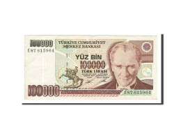 Billet, Turquie, 100,000 Lira, 1991, TTB - Turquie