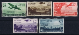 Italia: 1936 Sa Nr A95 - A99   Mi Nr 555 - 559 MNH/** - Poste Aérienne
