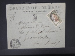 FRANCE-TUNISIE- Enveloppe ( Entete D Hotel) En Recommandée De Sfax Pour Grombalia En 1905 Lot P4908 - Lettres & Documents