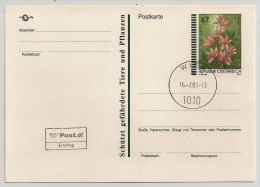 Austria, 2001, Postal Card, Dictamnus Albus (Weisser Diptam), FDC, Wien 16-2-2001 - Plantes Médicinales