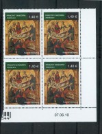 Andorre 698 Art Peinture 2010 Bloc De 4 Coin Daté Neuf ** TB MNH Sin Charnela - Unused Stamps