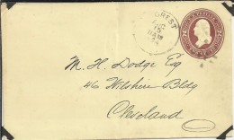 ESTADOS UNIDOS 1894 SOBRE ENTERO POSTAL A CLEVLAND - ...-1900