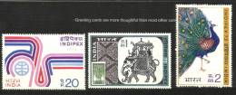 INDIA, 1973, International Philatelic Exhibitions, INDIPEX 73, Set 3 V, MNH, (**) - Nuevos