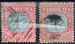 Victoria - Australia 1890 Postage Due - Mi 3a,b - Wmk Inverted - Used - Usados