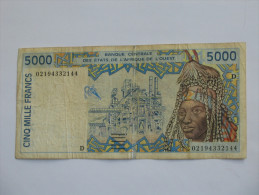 5000  Cinq Mille Francs - MALI  **** EN ACHAT IMMEDIAT **** - Malí