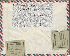 Ägypten 1957 Nach Deutschland Beschädigt Eingegangen, Amtl. Verschlossen (X5814) - Storia Postale