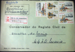 PORTUGAL - Cancel MARCO DE CANAVESES - 31.8.84 - Registered - STAMPS 20$00 "construction" + 3$00 "clothing" - Lettres & Documents